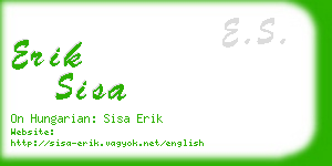 erik sisa business card